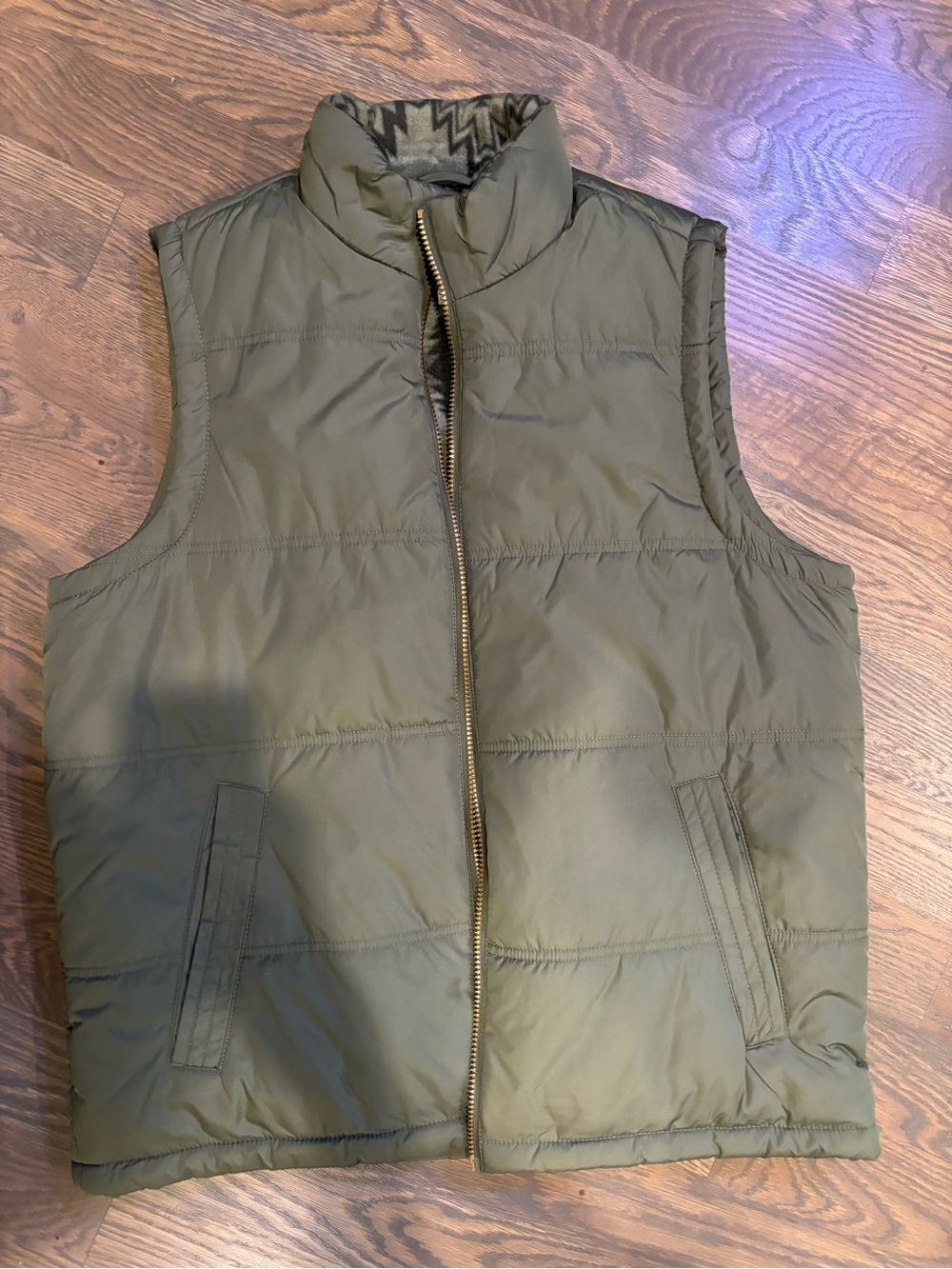 Weatherproof Olive Quilted Puffer Vest with Zip